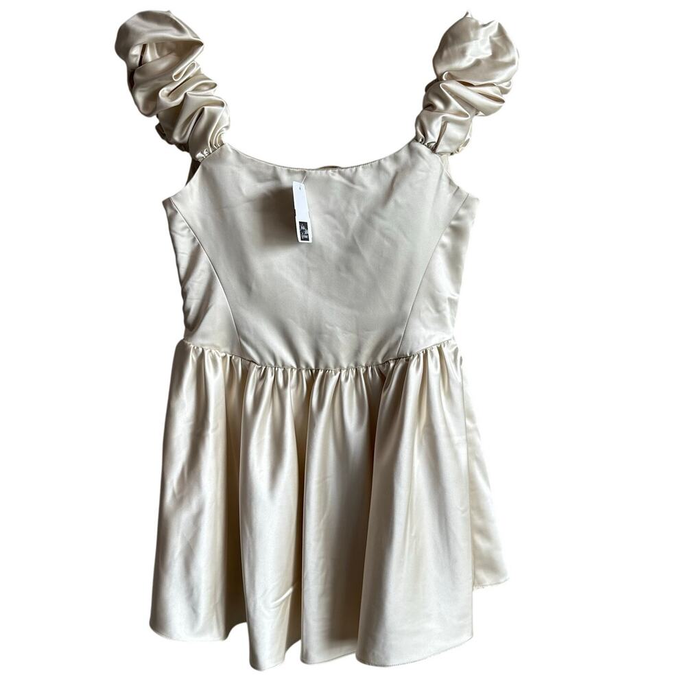 LoveShackFancy Cailey Off the Shoulder Cream Dress 4 - Picture 6 of 15